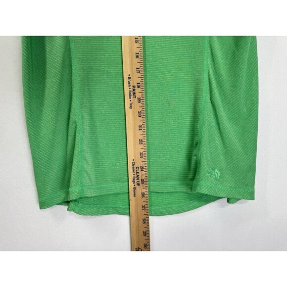 The North Face V-Neck Shirt Size Large Green Short Sleeve Lightweight Front Seam - Picture 7 of 9